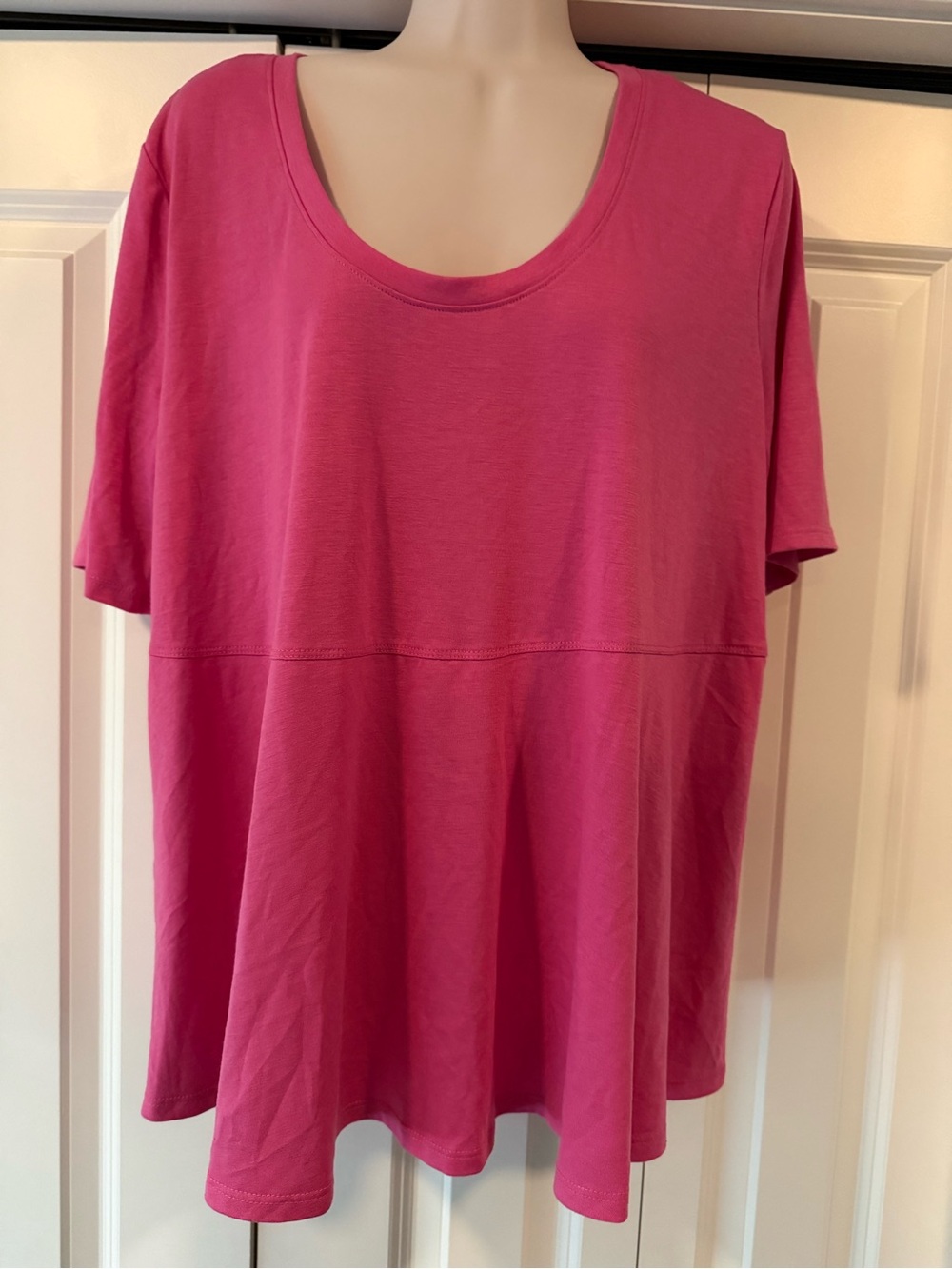 West Loop pink loose babydoll top shirt large L new